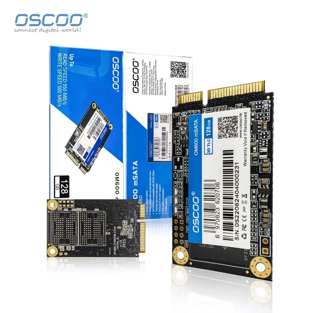 OSCOO-Disque dur interne SSD, MSATA, SATAIII, 6 Go, 256 Go, 512 Go, 3D, TLC, NAND, pour ordinateur portable et de bureau