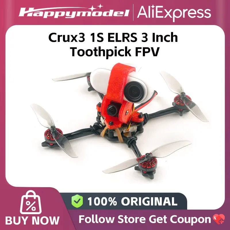 FPV Racing Drone 3 F4 Crux3 1S ELRS 2.4G BNF