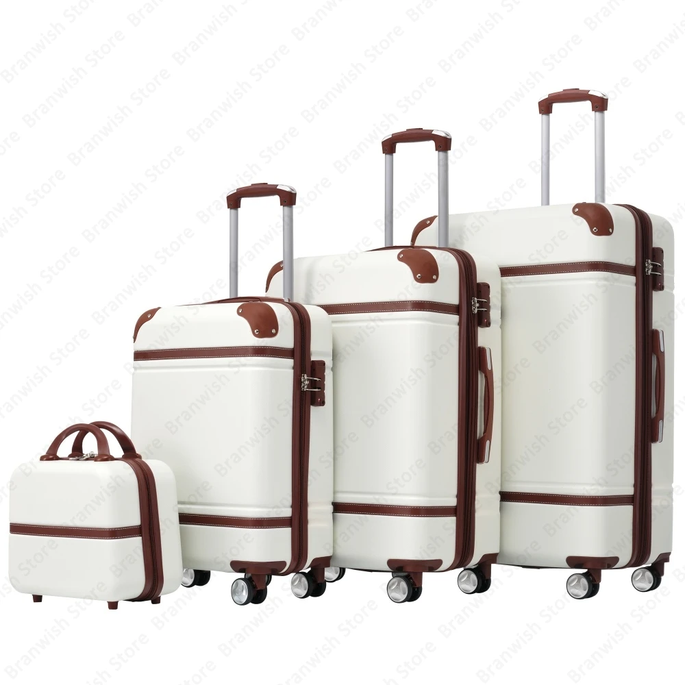 

20/24/28Inch Hardshell Luggage Set 4 Piece Lightweight Spinner Suitcases with TSA Lock Cosmetic Case Expandable for Men Women
