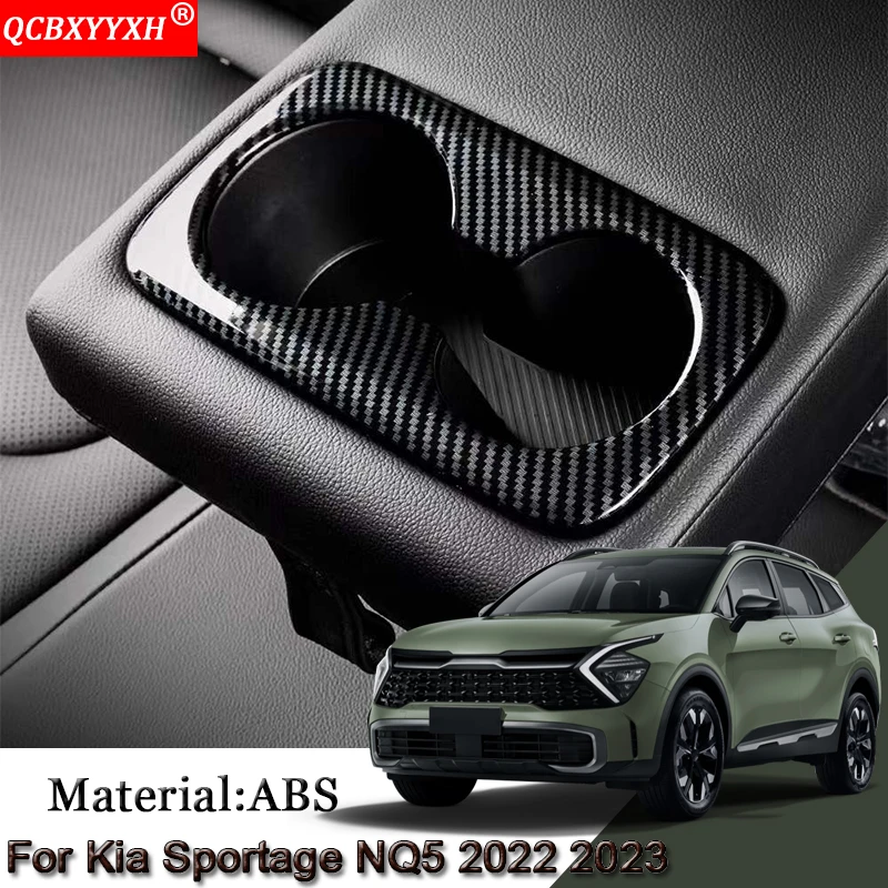 

1pcs Car Armrest Box Water Cup Frame Sequins Decoration Sticker Cover Automobiles Accessories Fit For Kia Sportage NQ5 2022 2023