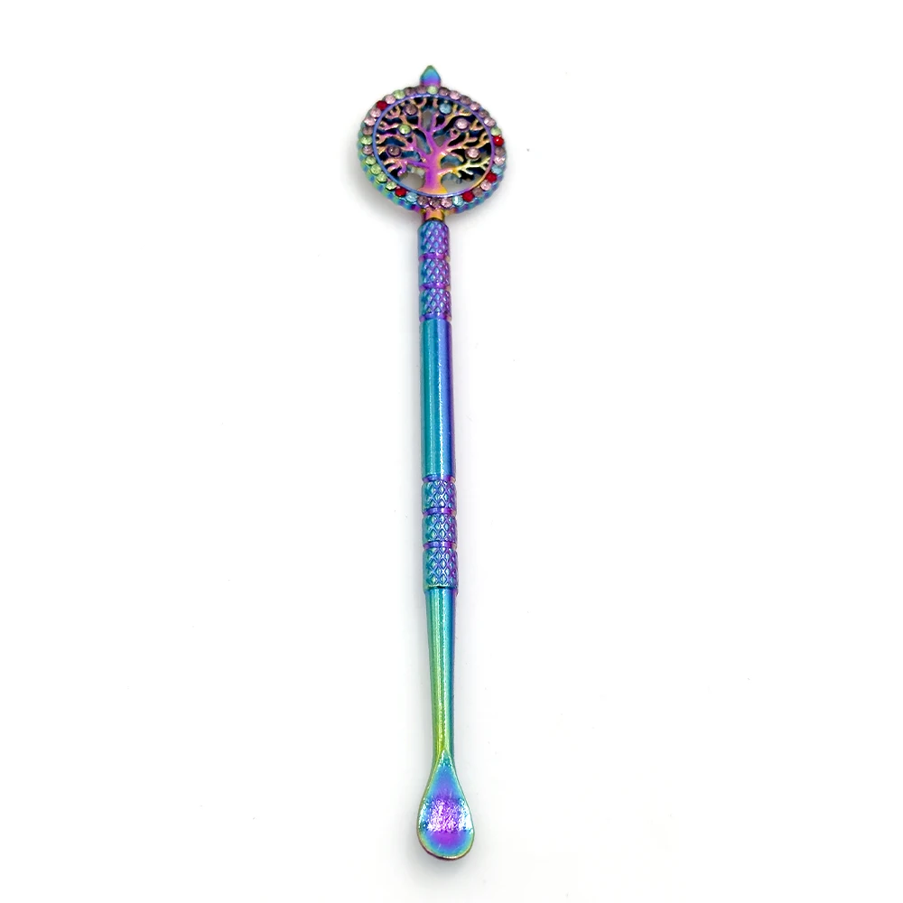 Metal Mini Shovel Scoop Life Tree 11.8cm Portable Spoon Kitchen Baking Smoking Tool view 4