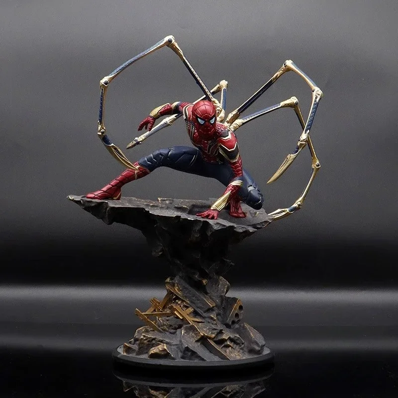 30cm The Avengers Spider-Man Action Figure Animation Peripherals Statue Model Ornaments Collection Desktop Display Gift Toys