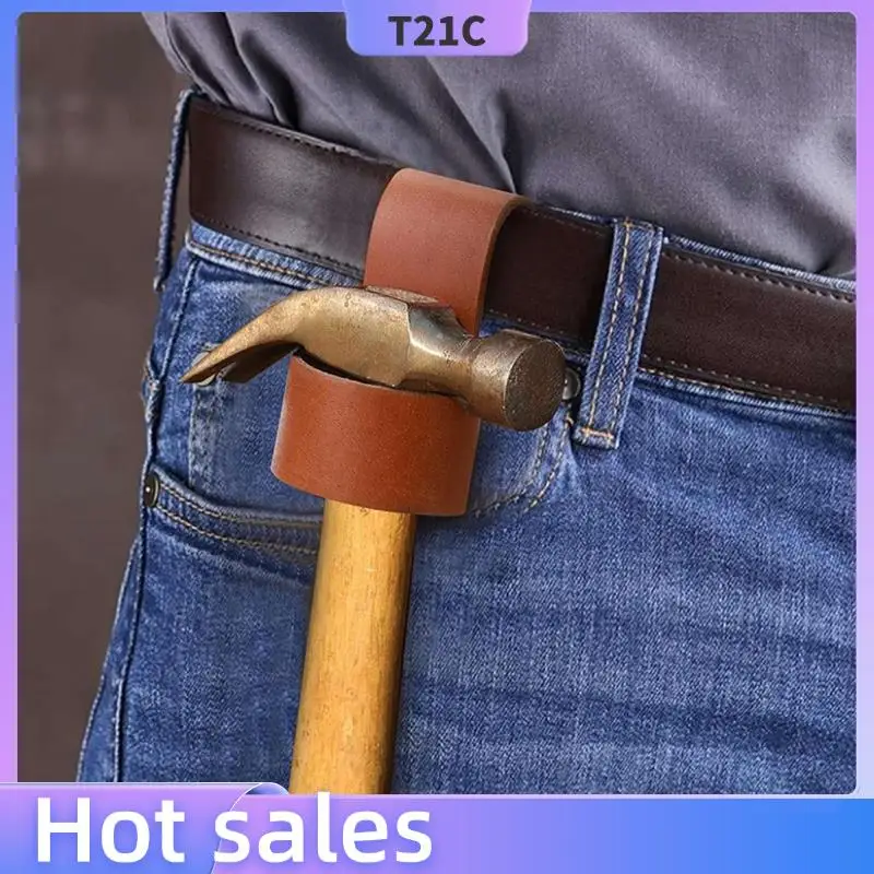 

T21C 4X Leather Hammer Stand, Premium Hammer Stand With Belt Loop, Multi-Tool Hammer Stand, Small Hammer Ax Holder