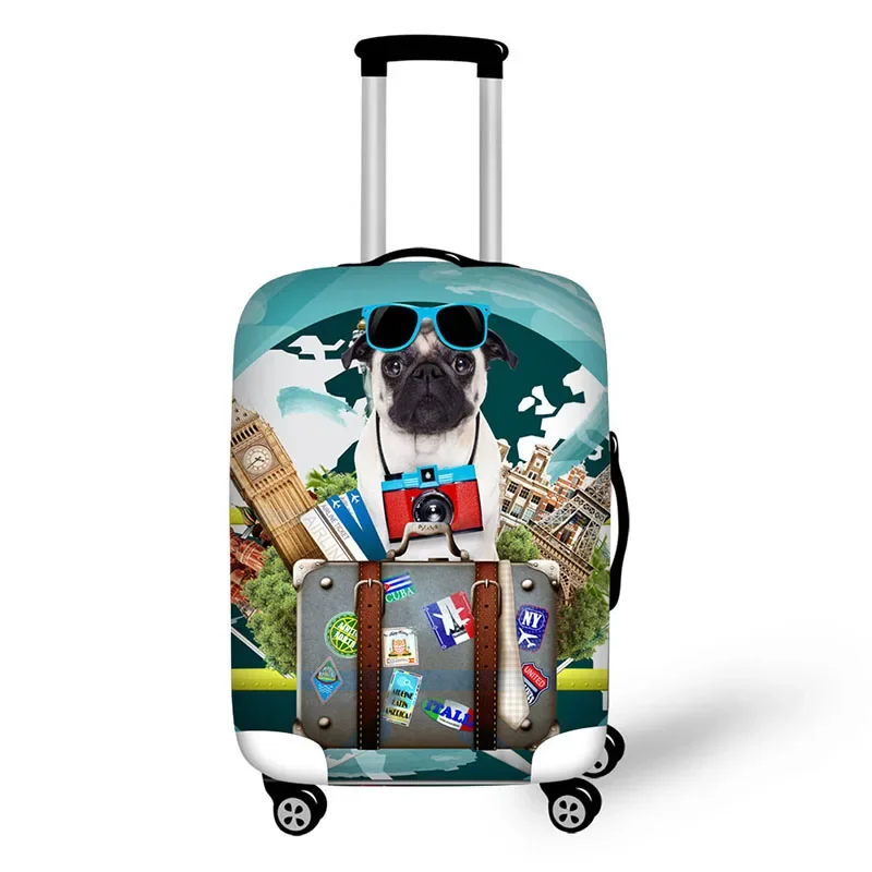 3D Animal travel print travel luggage suitcase protective cover stretch waterproof portable luggage covers rain cover