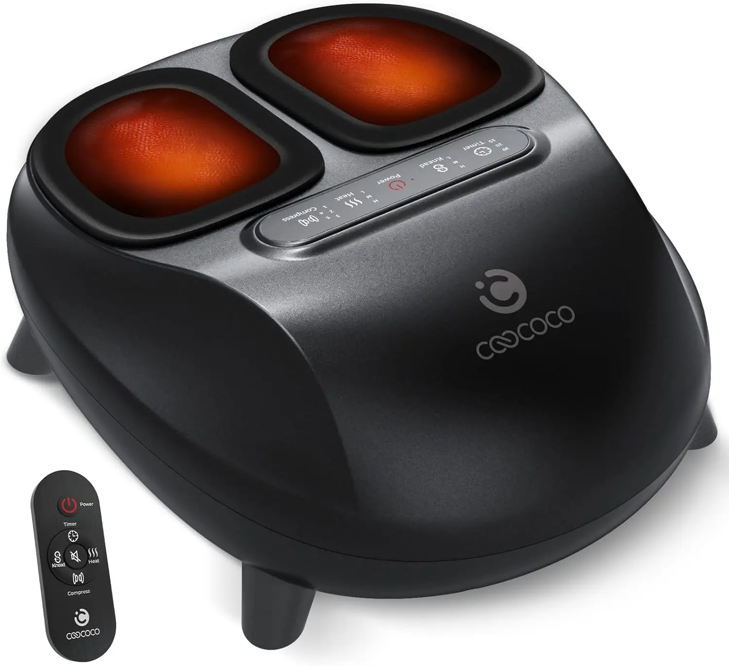 

Upgraded Heated Foot Massager with Shiatsu Kneading & Compression for Neuropathy & Plantar Fasciitis Relief