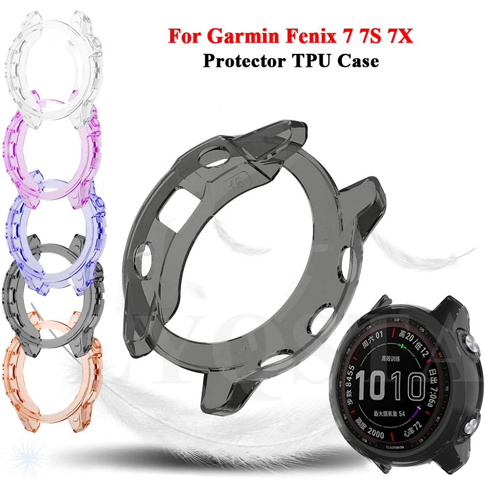 ใหม่กรณี Protector สำหรับ Garmin Fenix 7 7S 7X สมาร์ทนาฬิกา TPU ซิลิโคน Bumper กรอบป้องกัน Shell อุปกรณ์เสริมแขน