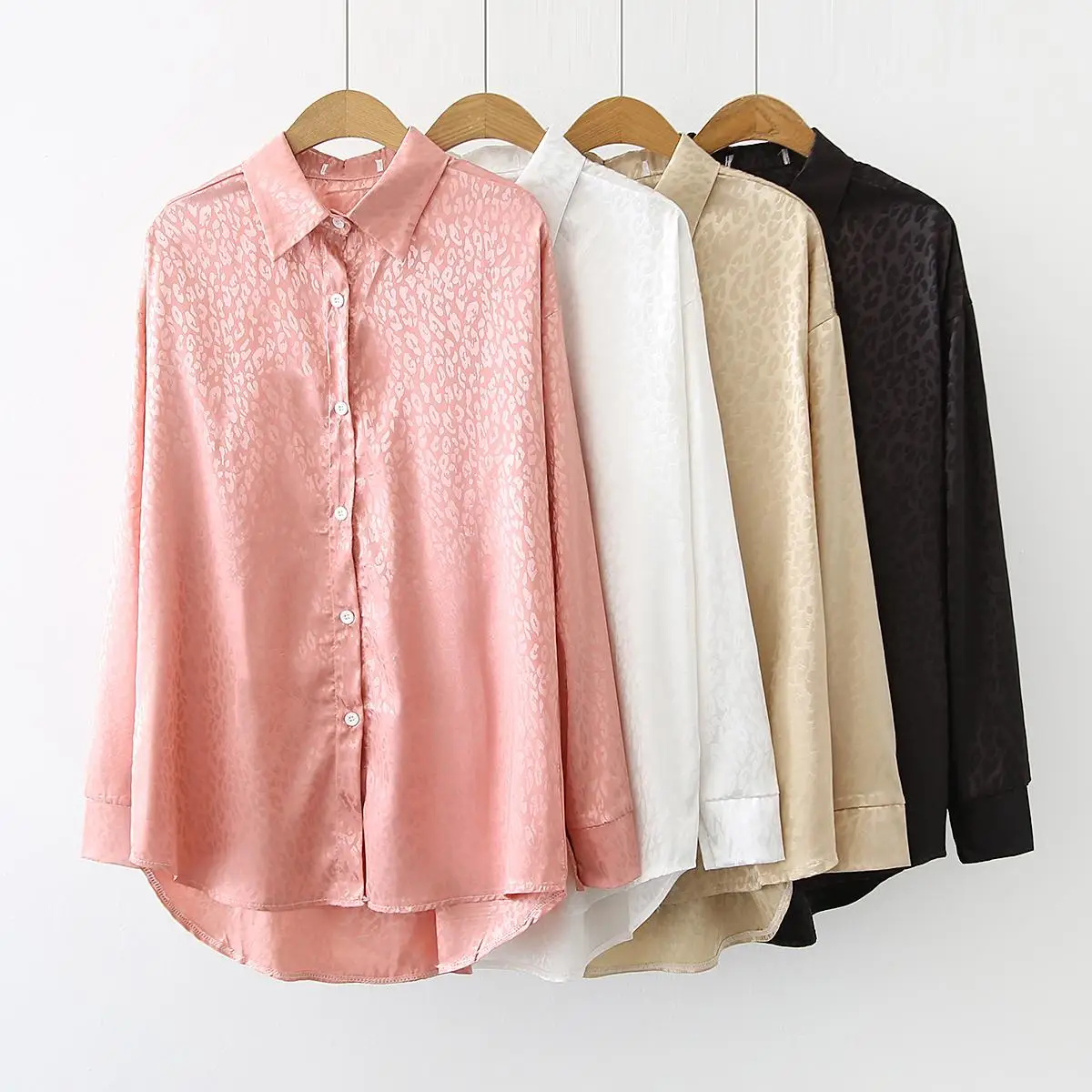 Faionable Casual Women's Jacquard Blouses Ele irt Sle Ladies' Top Other Material 00%