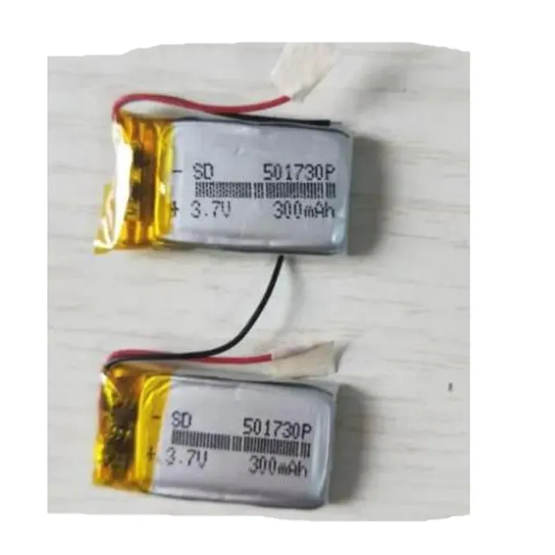 2Pcs/Lot 501730 3.7V 300Mah Polymer Lithium Ion Li-po Rechargeable Battery For SBH52 Smart Watch MP3 Bluetooth Headset