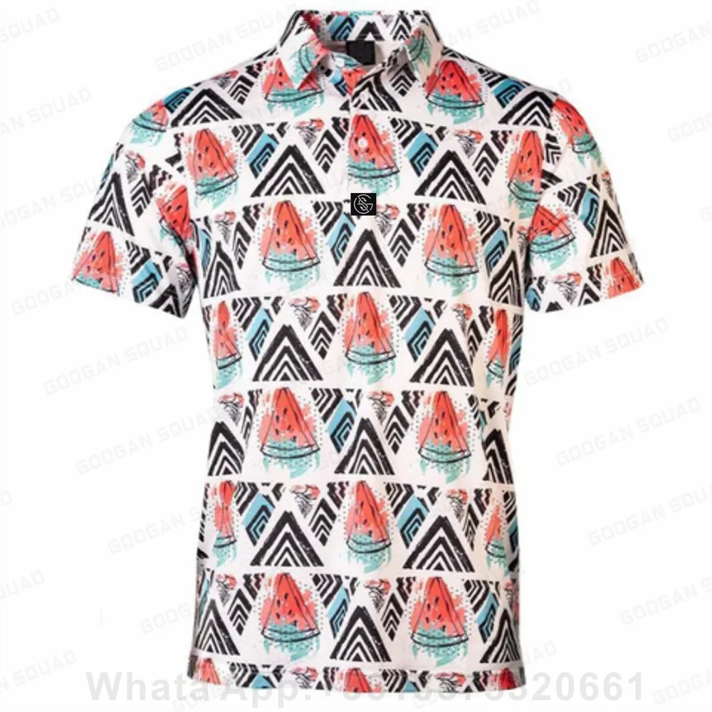 Kid's Summer Quick Dry Print Golf Polo Shirt Fashion Casual T Shirt Breathable Golf Sportwear Mtb Jersey Racing Suit Golf Shirt view 3