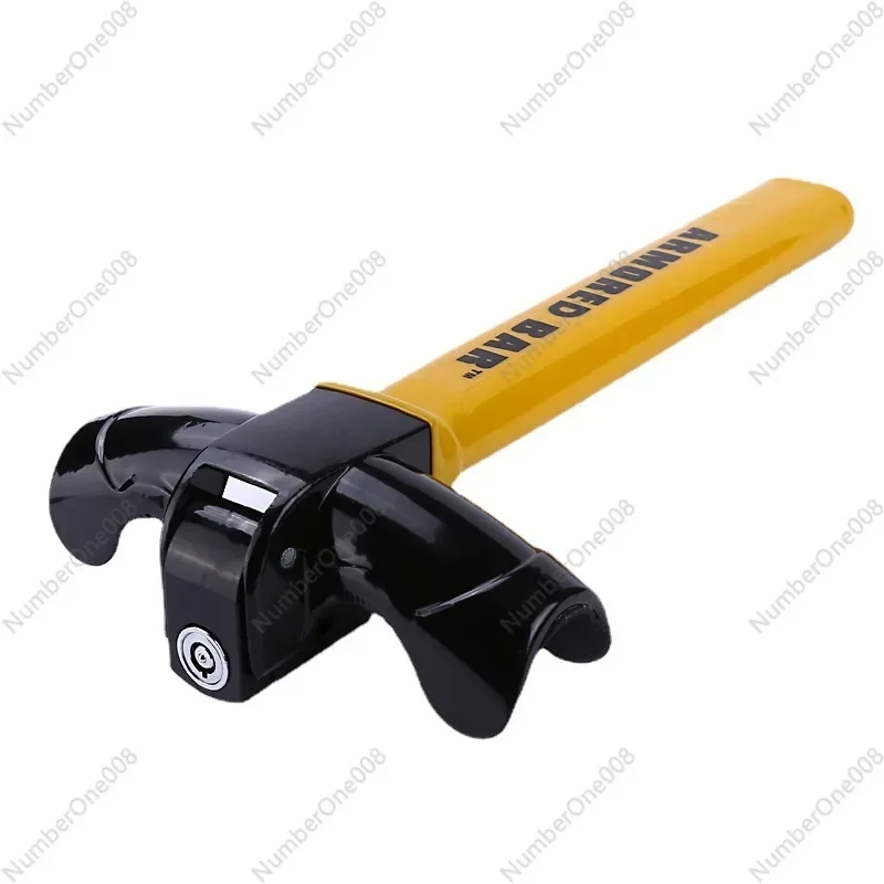 

Утолщенный замок на руль автомобиля, 2-ключи, Т-образный замок с круглым сердечником, многофункциональный противоугонный замок