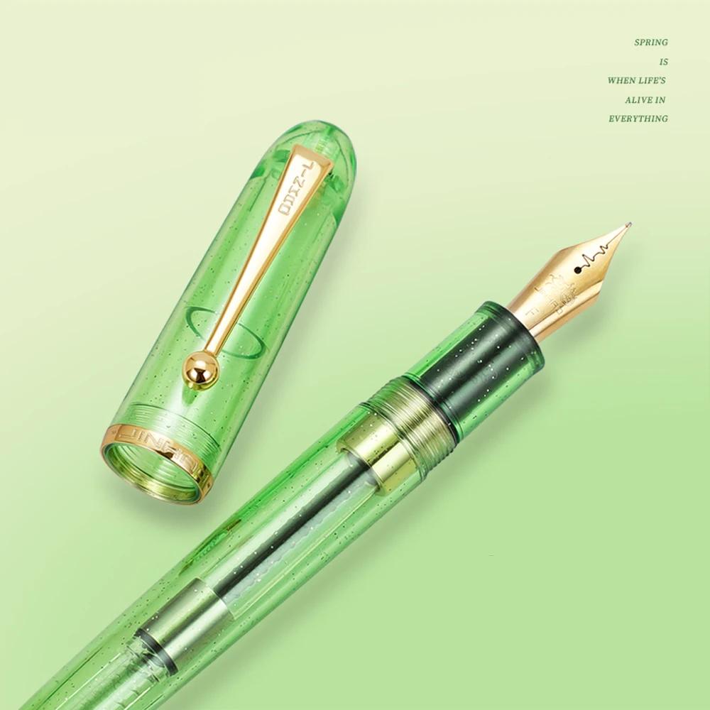 Перьевая ручка Jinhao Dadao 9013 с NO.6 сердцебиением, F M перьями, акриловые чернильные ручки, офисные дизайнерские подарочные ручки