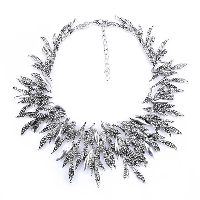 2024 New za Indian Vintage Statement Metal Choker Necklace Women Retro Punk Large Collar Big Bib Necklace Jewelry