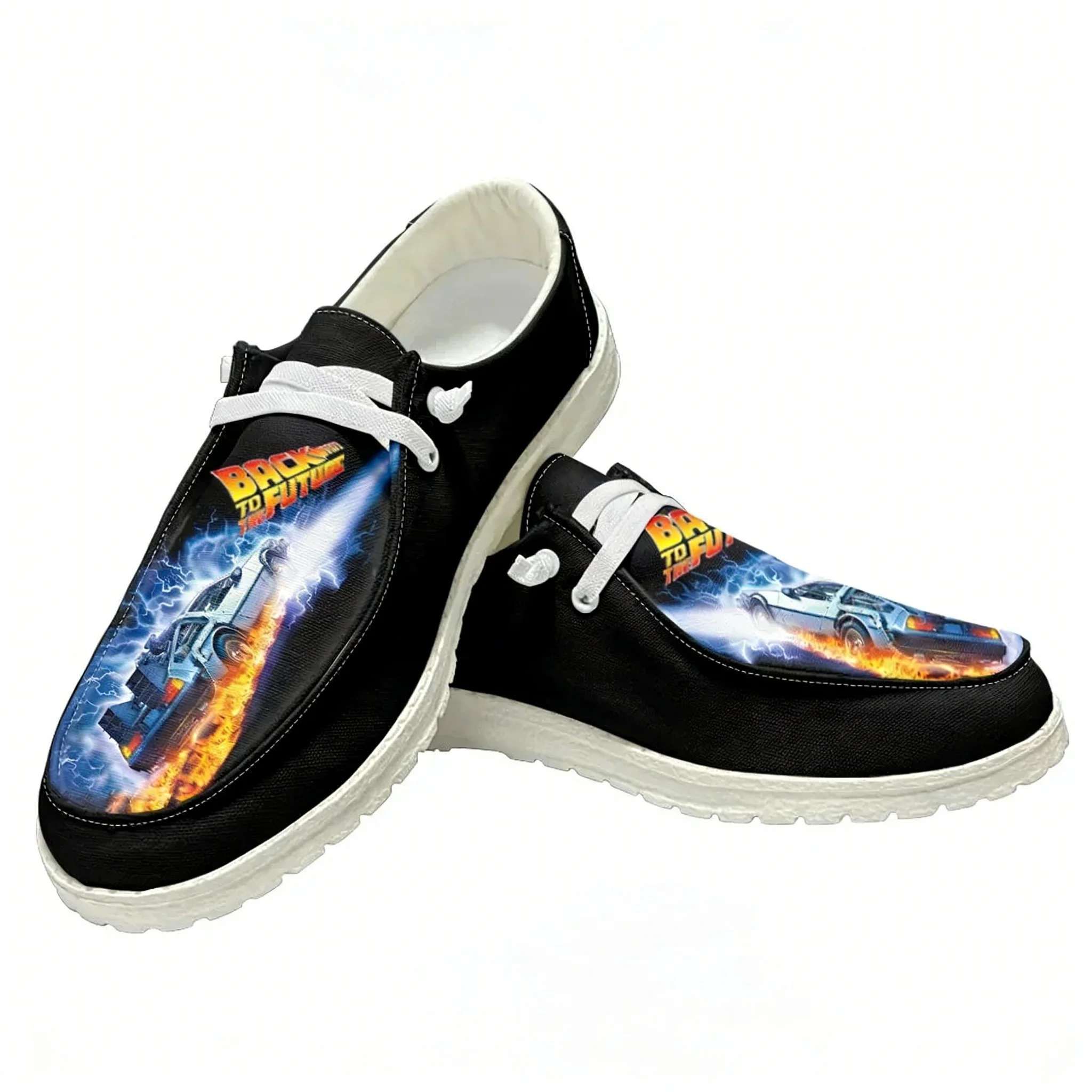 Back to The Futures Science Fiction Movies Flat Casual Shoes Mens Womans Outdoor Lace-up On foot Lightweight Shoes