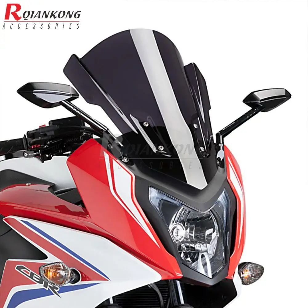 

Universal Motorcycle Risen Adjustable Wind Screen Extension Windshield Spoiler Deflector For HONDA CBR650F 2014 2015 2016 2017