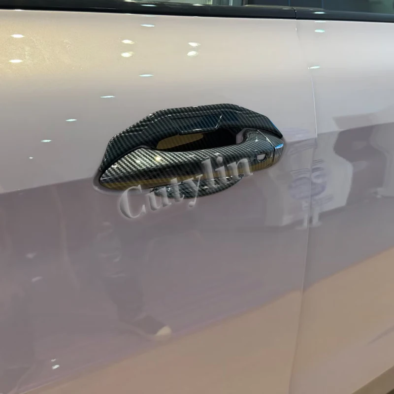 ل MG 4 MG4 EV 2026 2027 ABS ألياف الكربون الملحقات الخارجية غطاء خزان الغاز مقبض الباب وعاء مرآة الرؤية الخلفية غطاء الكسوة #3