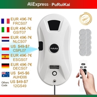 PuRuikai Automatic Window Cleaning Robot, Window Cleaner Robot Auto Spray, 5600Pa Suction, Remote Control, Edge Detection