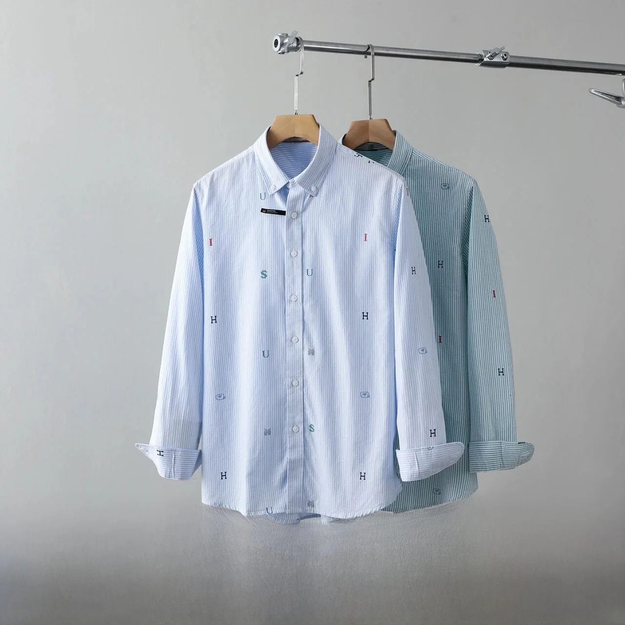 

Retro Waed Striped Long Sve Cotton Men's Faion Commute irt Stand Fit Casual Sle Button Plaet Youth Autumn 2025