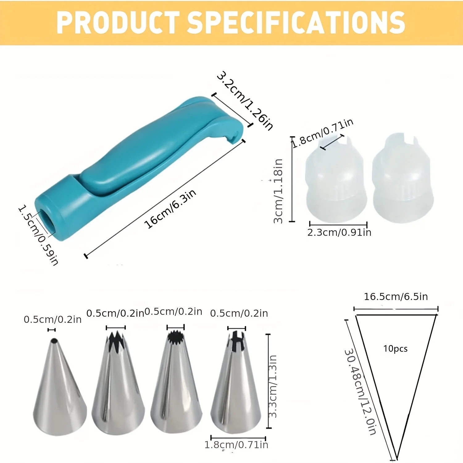 17pcs Cake Decorating Tool Set Cake Decorating Pen Baking Tool Kit Pastry Icing Piping Cookie Cream Squeezer Piping Gun,