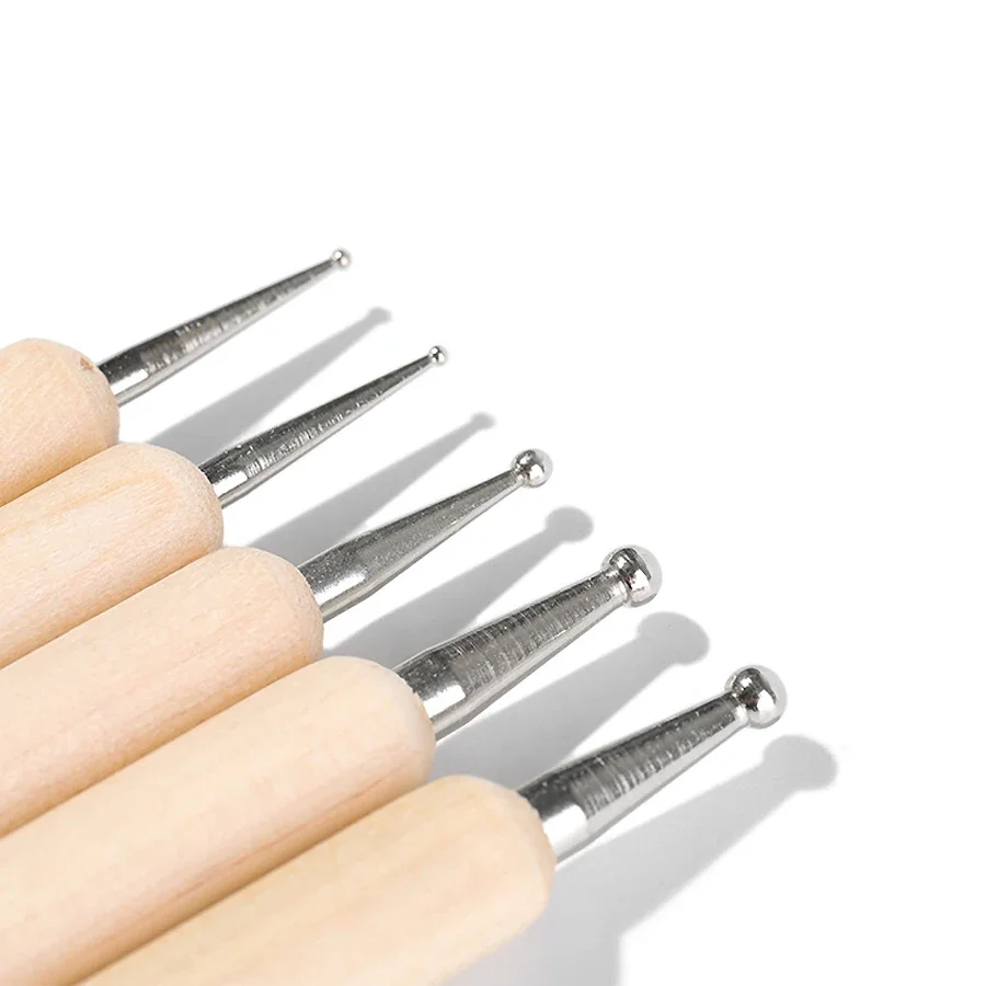 Bộ 5 Đôi Cấp Bằng Gỗ Dotting Bút Marbleizing Bộ Dụng Cụ Làm Móng Tranh Bộ Móng Tay Thiết Kế