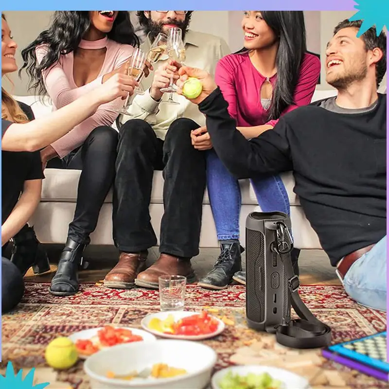 Abzw 3x para flip 6 caso capa saco de armazenamento de áudio com alça de ombro mosquetão viagem carregando saco de armazenamento protetor