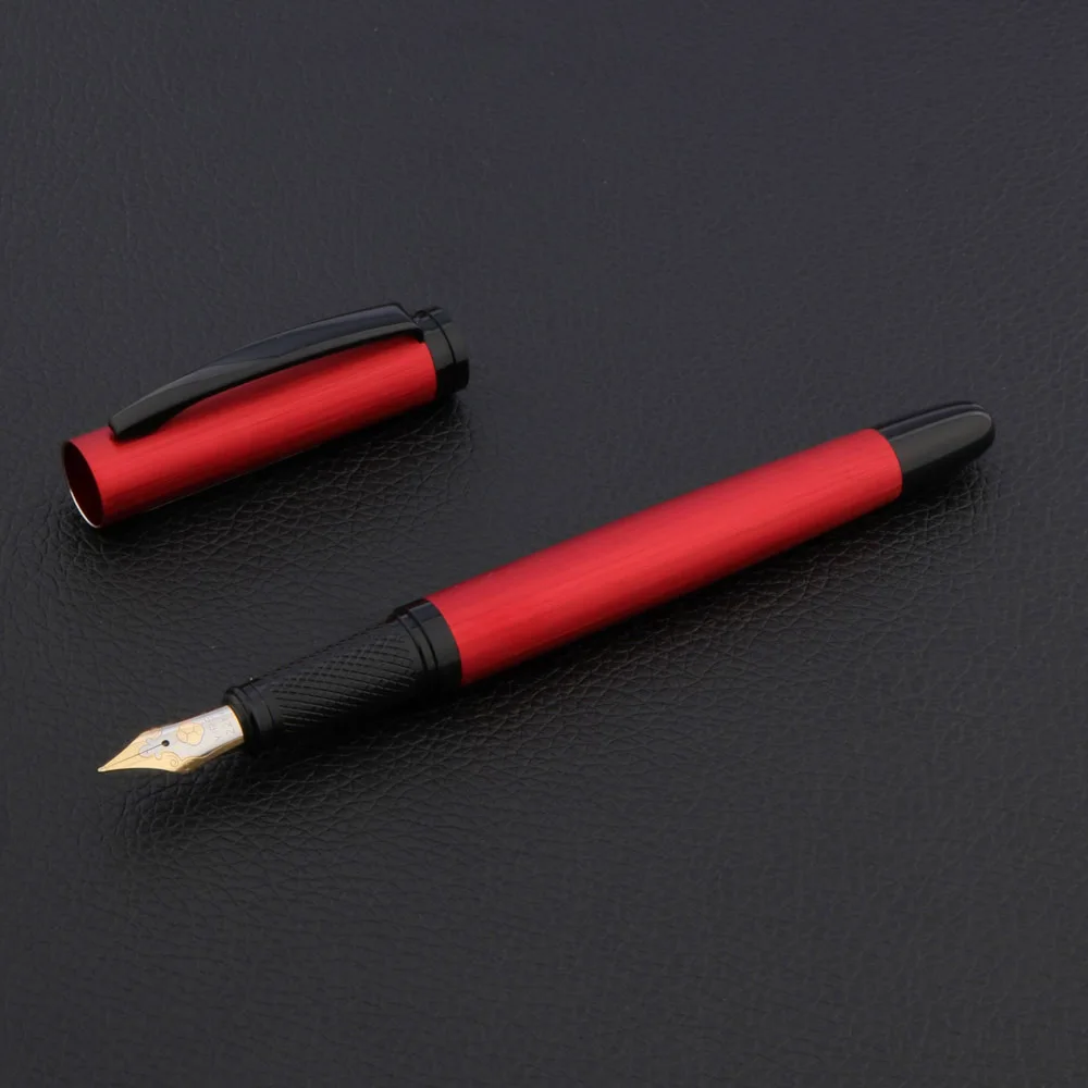 High Quality Brand matte red Fountain Pen 18k golden nib Stationery Office School Supplies Writing Gift