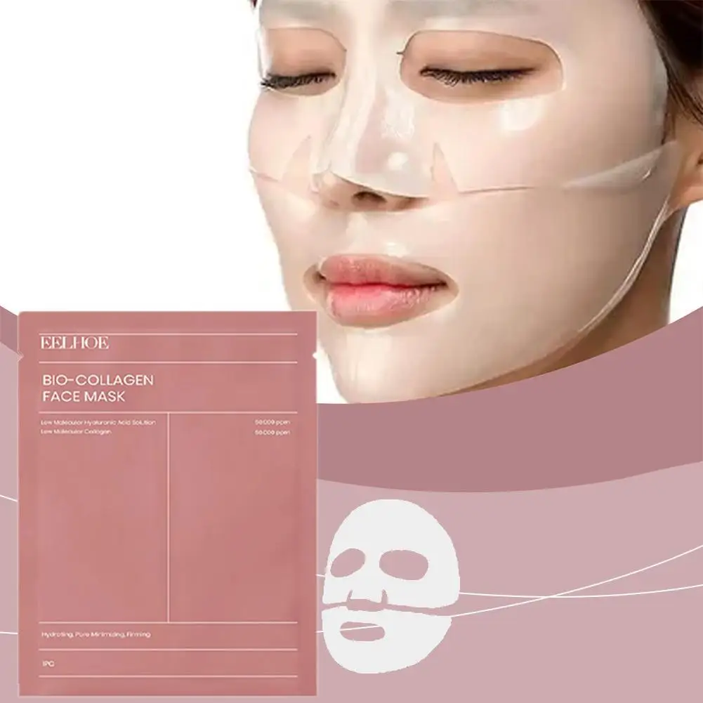 5PCS Bio-Collagen Face Mask Hydrating & Anti-Aging Deep Moisturizing Sheet Mask for All Skin Types