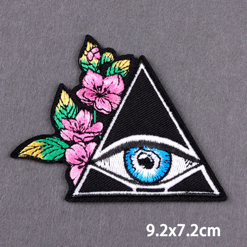 Psychedelischer Pilz-Zauberer-Hand-Aufnäher, Stickerei-Aufbügelpatches für Kleidung, Magische Kugel-Kleideraufkleber, DIY-Applikations-Abzeichen – Detail 21