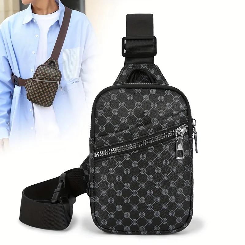 Commuting printed chest bag, personalized and versatile casual crossbody bag, daily travel, sports travel, mini waist bag, mobile phone bag