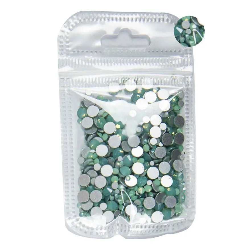 350pcs 5Gram Mixed Sizes ss3-ss30 Blue/Green/Pink/White Opal 3D Crystal Nails Art Rhinestone,Flatback Glass Nail art Decoration