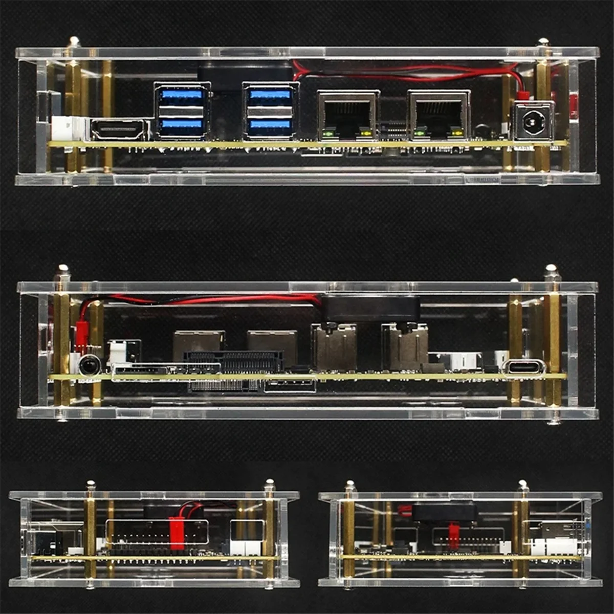 For Banana Pi BPI-F3 Acrylic Case Transparent Shell Protective Box Optional Cooling Fan Development Board