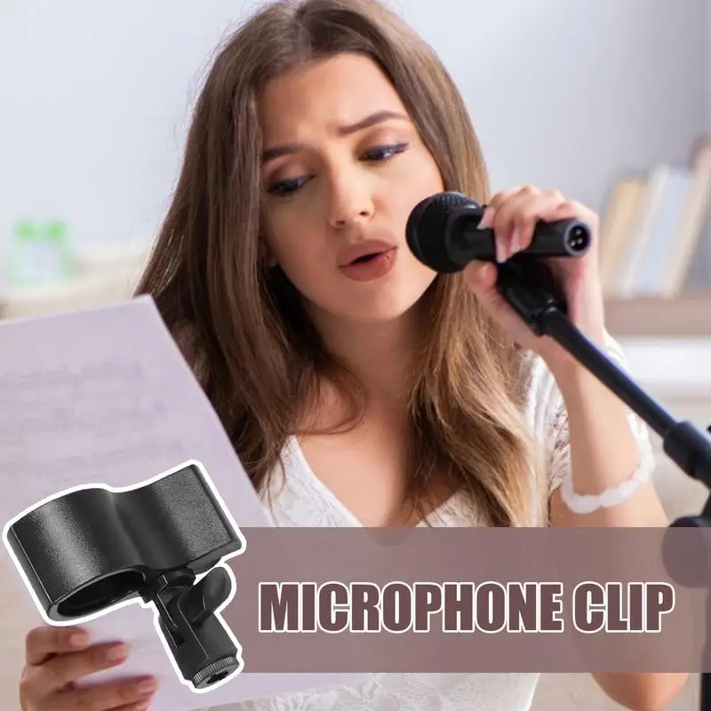 

Microphone Clip For Mic Stand Mic Holder For Stand 3 Pack Adjustable Mount Gear For Stage Video Sports Radio PC Computer