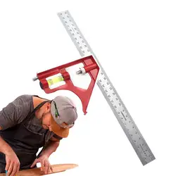 Mobile Angle Ruler Carpenter Mobile Angle Measurement Ruler Tool Adjustable Square Stainless Steel Ruler Engineers Square For