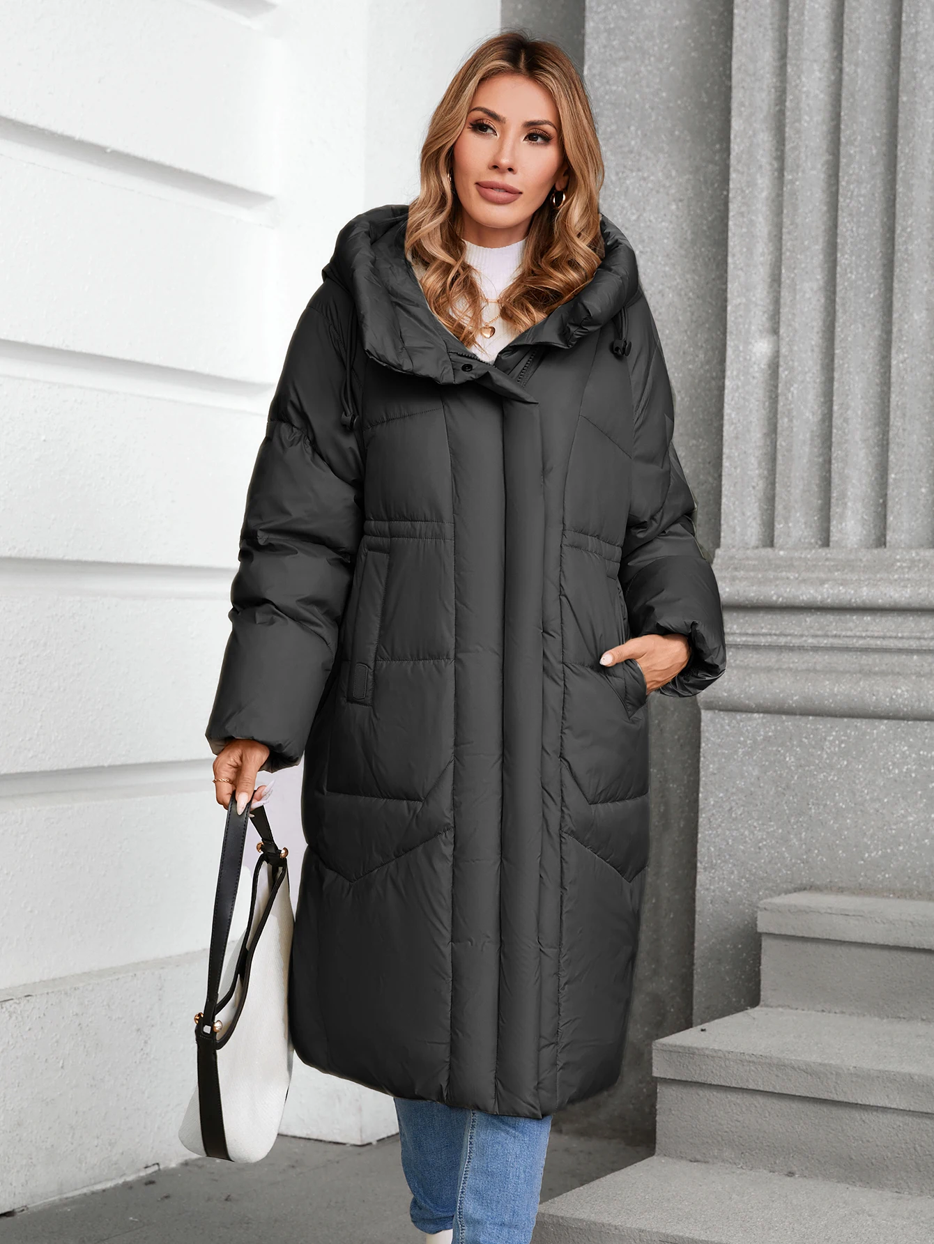 

Cinemore Women's Jacket Winter Warm Long Parkas Hooded Outerwear Female Clothing Fashion Down Jacket Women Coat Unisex 88590