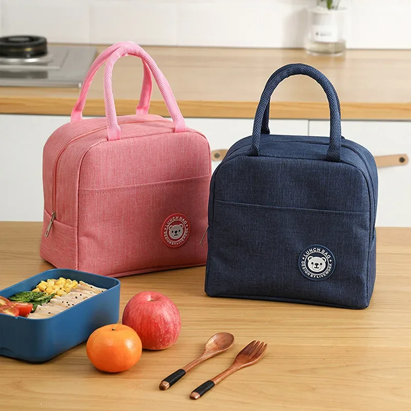 Thermal Lunch Bags Portable Thermal Bag For Hot Food Thermos Bento Handbag Dinner Container School Food lunch bags for girls