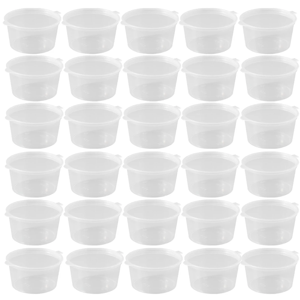 

100pcs Disposable PP Sauce Boxes Commercial Seasoning Containers Reusable Dressing Cups Takeaway Supplies Plastic Condiment