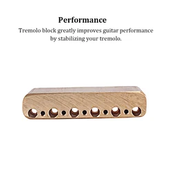 Tremolo Block Strat Tremolos High Hardness Brass Block Reusable Rustproof Base Plate Guitar Tremolo Bridge Replacement