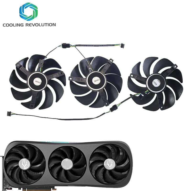 GAH3S2H GAA3S2H DC12V 0.5A 4-Pin Graphics Card Fan For ZOTAC Gaming GeForce RTX 4090 4080 16GB Trinity OC