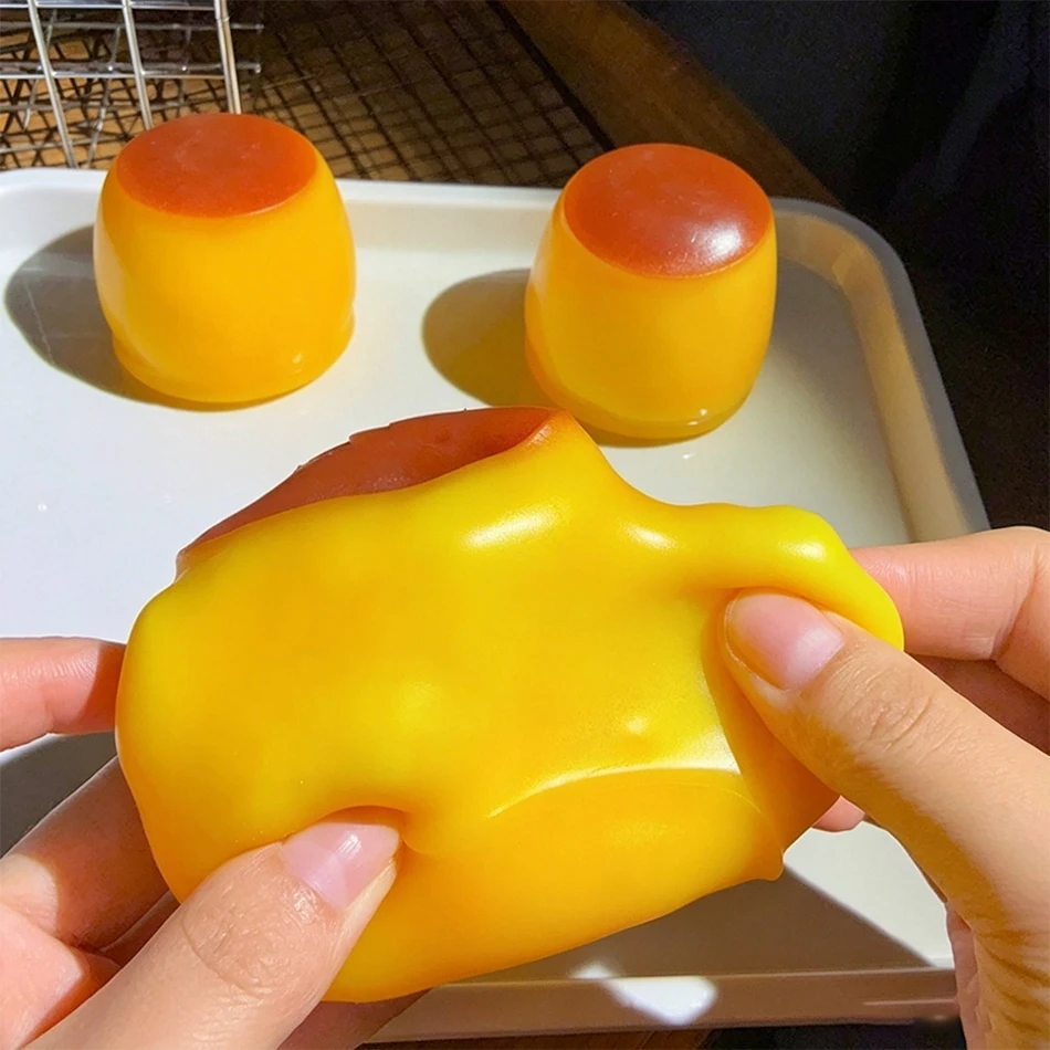 1-3 Stück Handgemachtes Knuspriges Pudding-förmiges Knister-Squeeze-Spielzeug mit Knusprigem Füllstoff, Squishy-Ball zur Angstlinderung und Stressabbau für Erwachsene – Detail 6