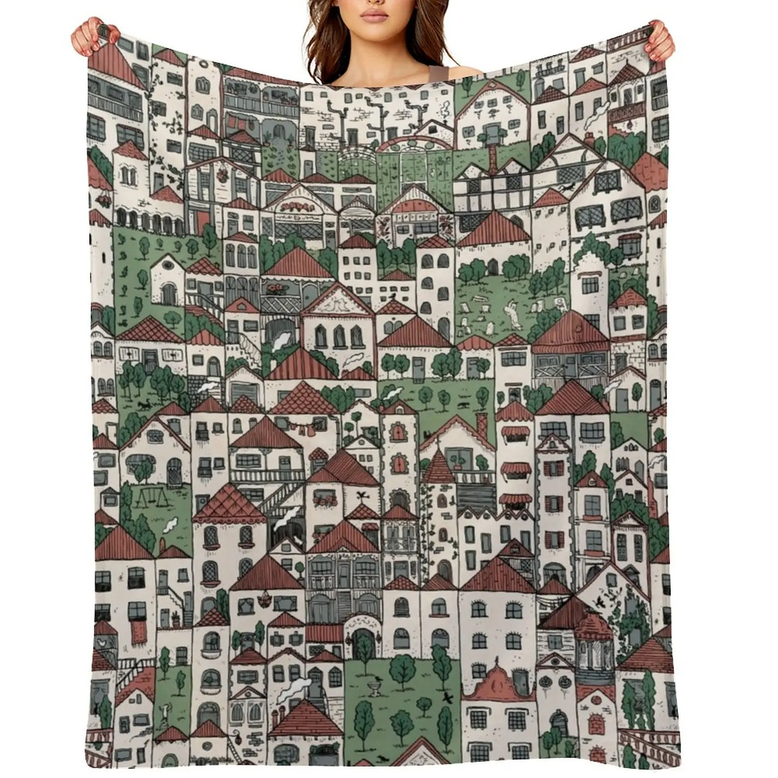 

The Town Throw Blanket bed plaid wednesday Loose Luxury Throw Blankets