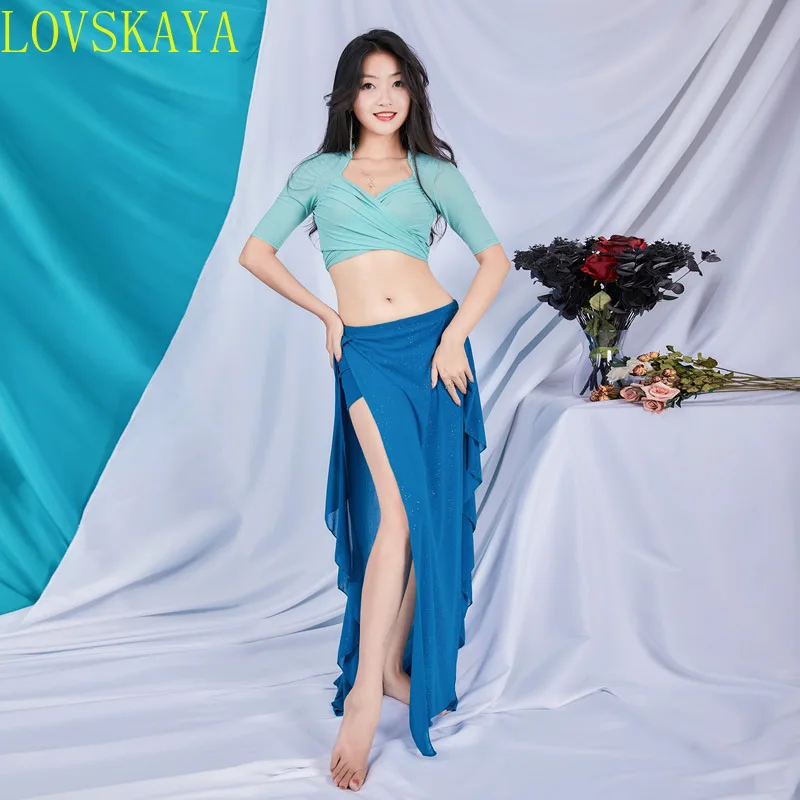 Belly dance practice suit drawstring skirt Eastern beginner dance suit Comfortable and minimalist clothing Dance suit