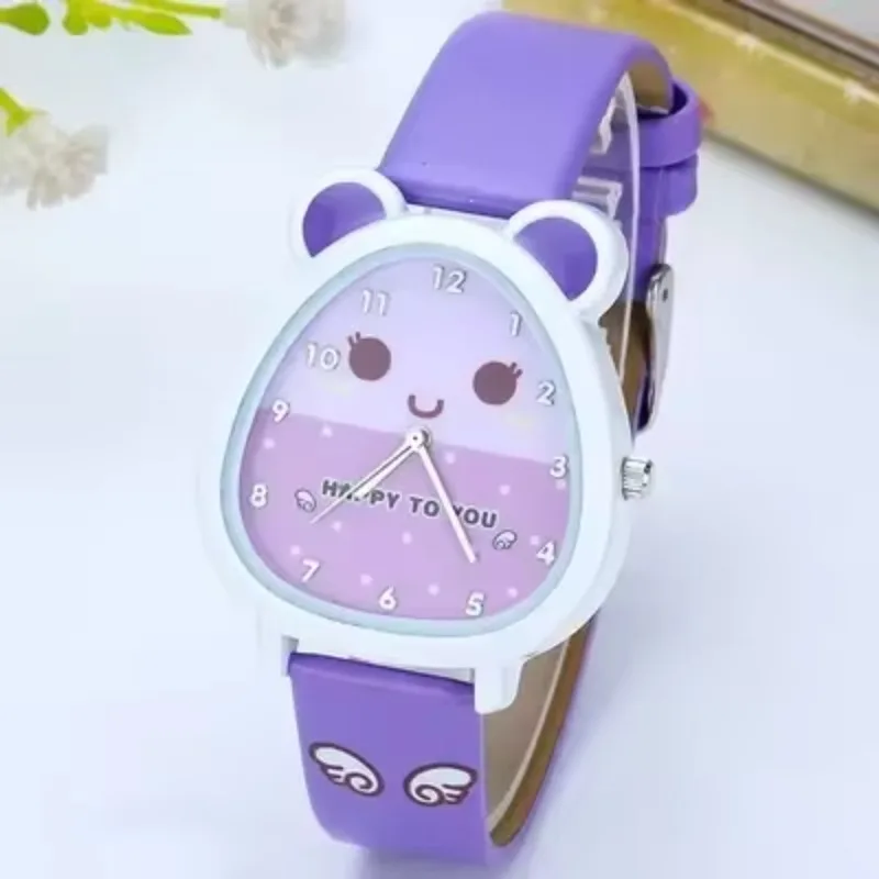 Girls Cute Cartoon Kids Watches Quartz Analog Leather Wristwatches Cartoon Children Watch Birthday Girls Clock Gift Reloj Mujer