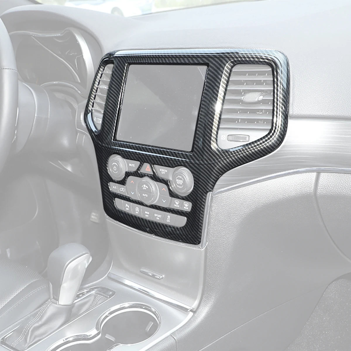 لوحة سيارة الملاحة الديكور غطاء الكسوة حامي ل جيب جراند Chrokee 2014 2015 2016 2017 2018 الملحقات الداخلية