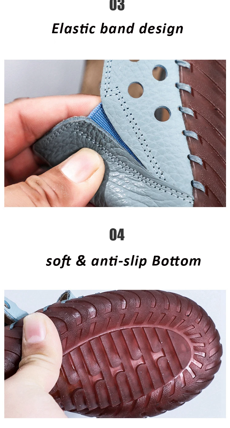 Orthopädische Turnschuhe für Damen, echtes Leder, breite Füße, weiße Slipper für Damen, 2024, lässige Lazy Driving-Mokassins-Schuhe – Detail 19