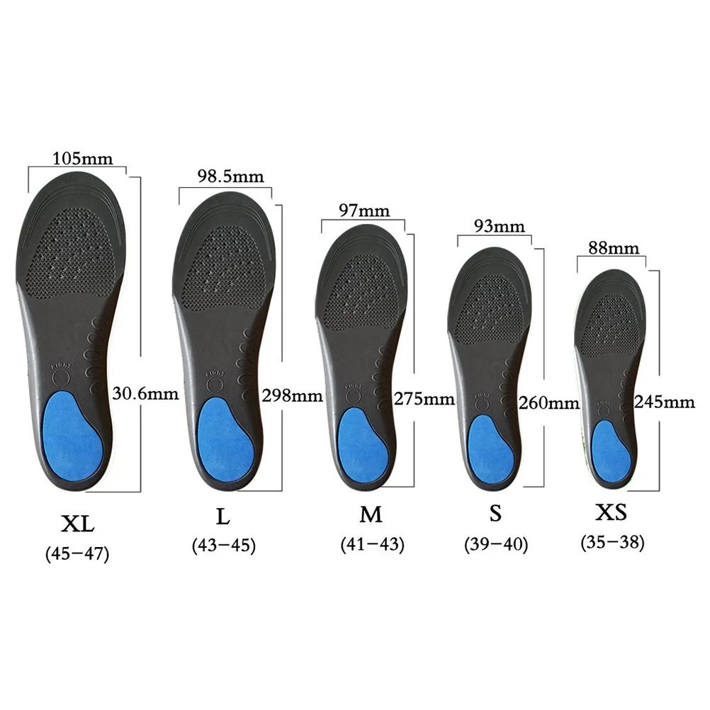 

1Pair Orthopedic Flat Foot Correcting Pads Damping Shoe Cushions Arch Support Insoles Foot Care Supplies for Men Women Size S