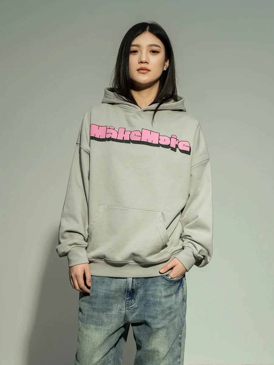 

2024 autumn and winter new letter printed hooded sweater autumn new fun printed sweater hoodie loose casual cotton top