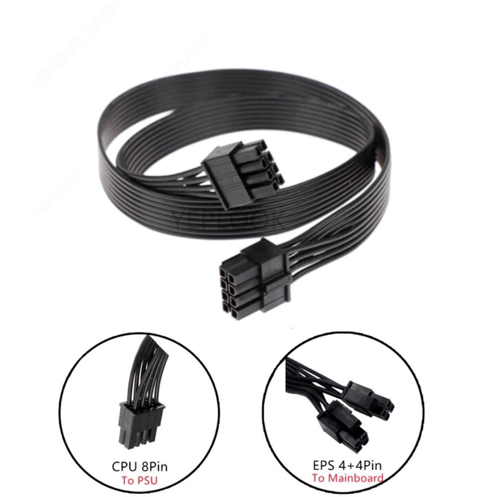 PSU 8Pin to Single 8Pin 4+4Pin EPS/ATX12V 18AWG 60CM CPU Power Cable for Corsair TX850M, TX750M, TX650M, TX550M Modular Power