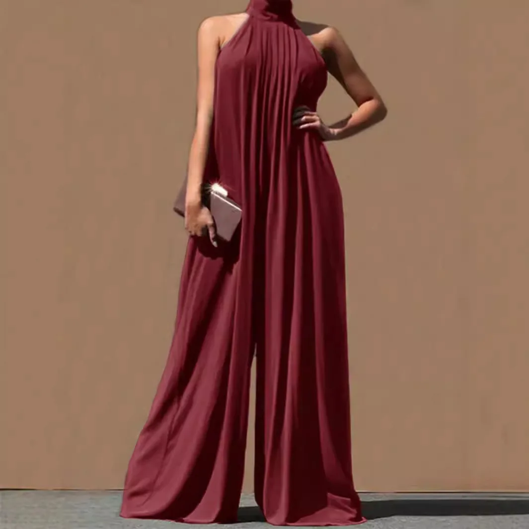 موسم ربيع 2025 سراويل طويلة عالية الخصر تناسب بال شيفون غير رسمي للنساء فضفاض ومثير شخصي معلق Ne #3