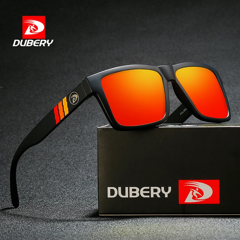 DUBERY Fashion Polarized Sunglasses Men Driving Shades Male Retro Sun Glasses For Men Summer Mirror Square Oculos UV400 D805