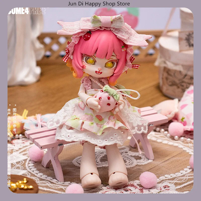 COME4FREE Dessert Series Sugar Frosted Berry Branch 1/12 BJD Doll Clothes Dress Cute OB11 Doll Skirt Outfit