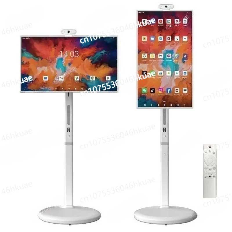 New 32 Inch Floor Standing Intelligent Touch Screen - Android System, 8+128GB, AI Voice Remote | Mobile TV for Home
